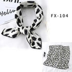 Versatile Square Silk Scarf For Women Fashionable Printed Small Neck Scarfs Office Lady Hair Band Foulard Hand For Female Bandana Shawl Stevvex