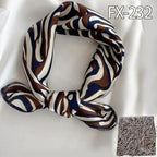 Versatile Square Silk Scarf For Women Fashionable Printed Small Neck Scarfs Office Lady Hair Band Foulard Hand For Female Bandana Shawl Stevvex