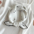 Versatile Square Silk Scarf For Women Fashionable Printed Small Neck Scarfs Office Lady Hair Band Foulard Hand For Female Bandana Shawl Stevvex