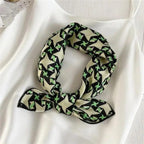 Versatile Square Silk Scarf For Women Fashionable Printed Small Neck Scarfs Office Lady Hair Band Foulard Hand For Female Bandana Shawl Stevvex