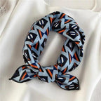 Versatile Square Silk Scarf For Women Fashionable Printed Small Neck Scarfs Office Lady Hair Band Foulard Hand For Female Bandana Shawl Stevvex