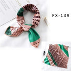 Versatile Square Silk Scarf For Women Fashionable Printed Small Neck Scarfs Office Lady Hair Band Foulard Hand For Female Bandana Shawl Stevvex