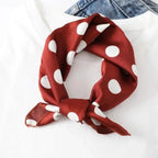 Versatile Square Silk Scarf For Women Fashionable Printed Small Neck Scarfs Office Lady Hair Band Foulard Hand For Female Bandana Shawl Stevvex