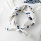 Versatile Square Silk Scarf For Women Fashionable Printed Small Neck Scarfs Office Lady Hair Band Foulard Hand For Female Bandana Shawl Stevvex
