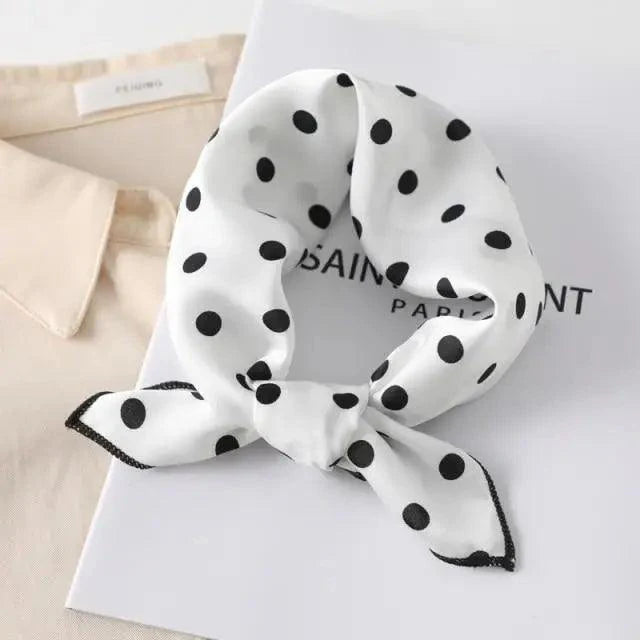 Versatile Square Silk Scarf For Women Fashionable Printed Small Neck Scarfs Office Lady Hair Band Foulard Hand For Female Bandana Shawl Stevvex