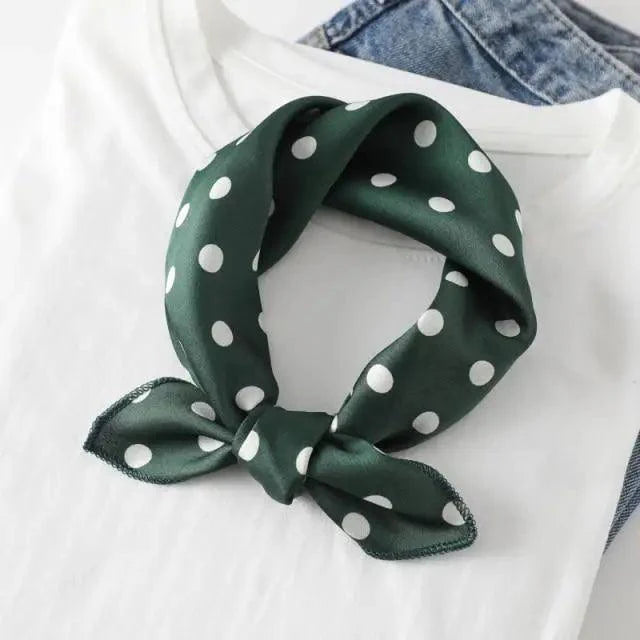 Versatile Square Silk Scarf For Women Fashionable Printed Small Neck Scarfs Office Lady Hair Band Foulard Hand For Female Bandana Shawl Stevvex