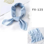 Versatile Square Silk Scarf For Women Fashionable Printed Small Neck Scarfs Office Lady Hair Band Foulard Hand For Female Bandana Shawl Stevvex