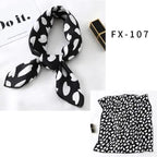 Versatile Square Silk Scarf For Women Fashionable Printed Small Neck Scarfs Office Lady Hair Band Foulard Hand For Female Bandana Shawl Stevvex