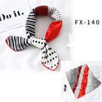 Versatile Square Silk Scarf For Women Fashionable Printed Small Neck Scarfs Office Lady Hair Band Foulard Hand For Female Bandana Shawl Stevvex