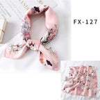 Versatile Square Silk Scarf For Women Fashionable Printed Small Neck Scarfs Office Lady Hair Band Foulard Hand For Female Bandana Shawl Stevvex
