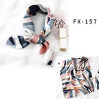 Versatile Square Silk Scarf For Women Fashionable Printed Small Neck Scarfs Office Lady Hair Band Foulard Hand For Female Bandana Shawl Stevvex