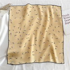 Versatile Square Silk Scarf For Women Fashionable Printed Small Neck Scarfs Office Lady Hair Band Foulard Hand For Female Bandana Shawl Stevvex