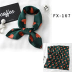 Versatile Square Silk Scarf For Women Fashionable Printed Small Neck Scarfs Office Lady Hair Band Foulard Hand For Female Bandana Shawl Stevvex