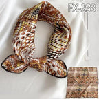 Versatile Square Silk Scarf For Women Fashionable Printed Small Neck Scarfs Office Lady Hair Band Foulard Hand For Female Bandana Shawl Stevvex