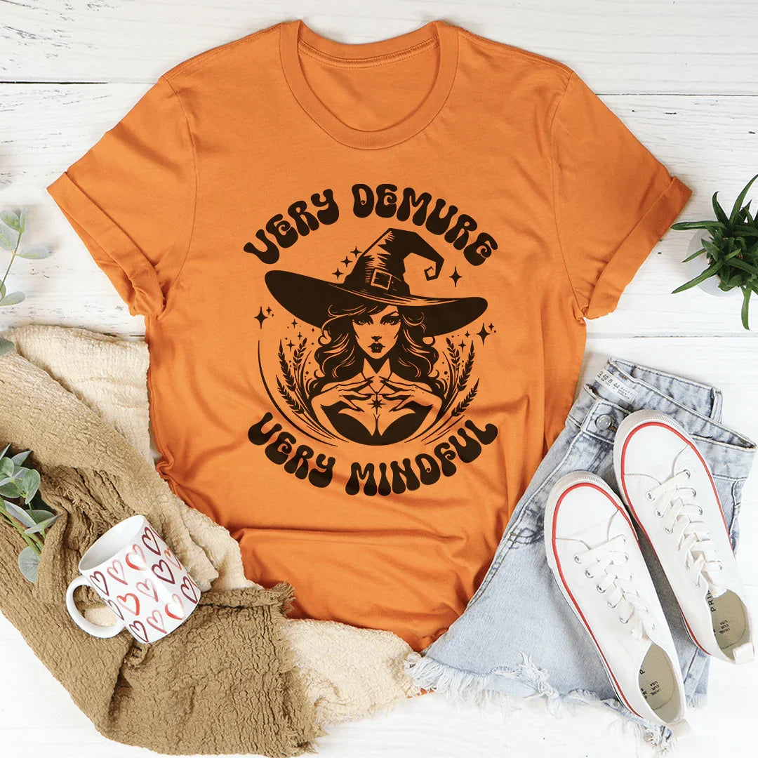 Very Demure Very Mindful Tee Peachy Sunday