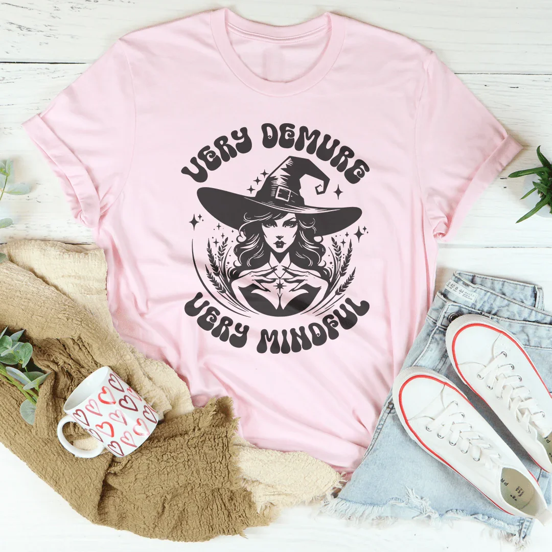 Very Demure Very Mindful Tee Peachy Sunday