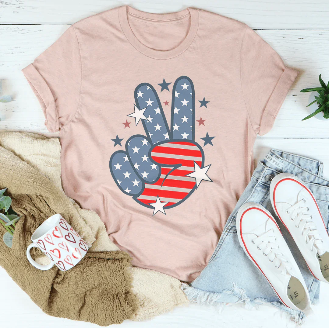 Victory America Tee Peachy Sunday