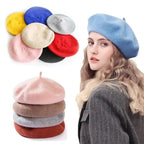 Vintage Beret Hat Flat Cap For Women Retro Classic Style Wool Beret Caps Modern Women Hats Stevvex