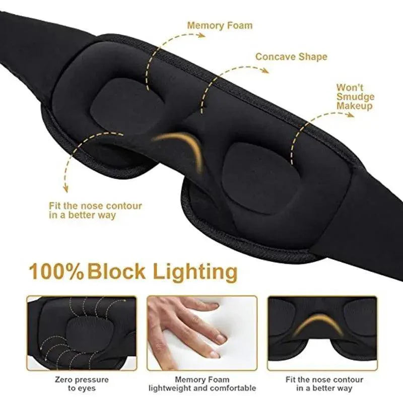 Vintage Blocking Light Sleeping Eye Mask Soft Padded Travel Shade Cover Cool Style Blindfold Eye Cover Sleep Mask Eye Patch For Men Women Stevvex