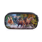 Vintage Cartoon Print Students Pencil Case Classic Theme Makeup Cosmetic Bags Elegant Stationery Pouch Stevvex