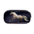 Vintage Cartoon Print Students Pencil Case Classic Theme Makeup Cosmetic Bags Elegant Stationery Pouch Stevvex