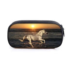 Vintage Cartoon Print Students Pencil Case Classic Theme Makeup Cosmetic Bags Elegant Stationery Pouch Stevvex