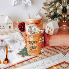 Vintage Christmas 17oz Can Cup - Retro Holiday Tumbler With Nostalgic Graphics