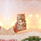Vintage Christmas 17oz Can Cup - Retro Holiday Tumbler With Nostalgic Graphics