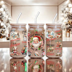 Vintage Christmas 17oz Can Cup - Retro Holiday Tumbler With Nostalgic Graphics