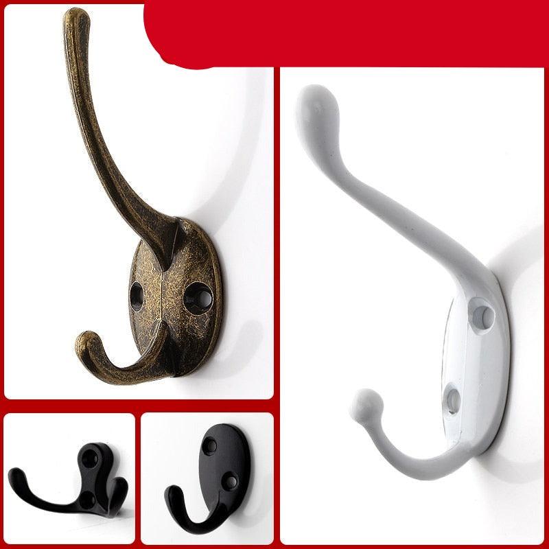 Vintage Hangers Hook Zinc Alloy Wall Hook Bronze Cloth Coat Bag Hat Hanging Hooks Bathroom Kitchen Antique Racks with Screws Vintage Antique Iron Bronze Hooks Stevvex