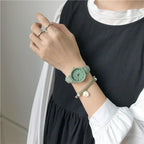 Vintage Leather Simple Women Watches Fashion Quartz Watch Wristwatches Retro Casual Watches Brown Leather Classic Analog Quartz Fashion Simple Ladies Quartz Watches