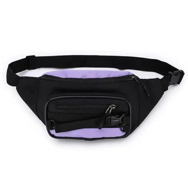 Vintage Lightweight Unisex Fanny Pack 3 Zippers Waist Packs Canvas Adjustable Party Fanny Pack Stevvex