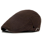 Vintage Men Beret Hats Classic Simple Winter Warm Caps Cotton Comfortable Autumn Beret Flat Hat Quality Durable Retro Men's Hat Unique Berets For Men Retro Cap Stevvex