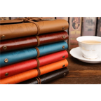 Vintage PU Leather Diary Notebook Journal  Retro Book Traveler Planners Office School Supplies Stevvex