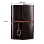 Vintage PU Leather Diary Notebook Journal  Retro Book Traveler Planners Office School Supplies Stevvex