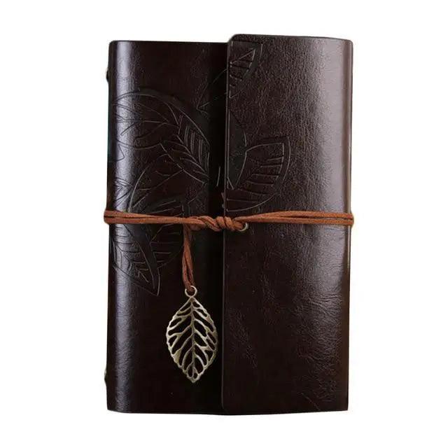 Vintage PU Leather Diary Notebook Journal  Retro Book Traveler Planners Office School Supplies Stevvex