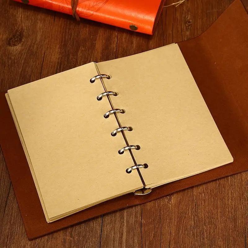 Vintage PU Leather Diary Notebook Journal  Retro Book Traveler Planners Office School Supplies Stevvex