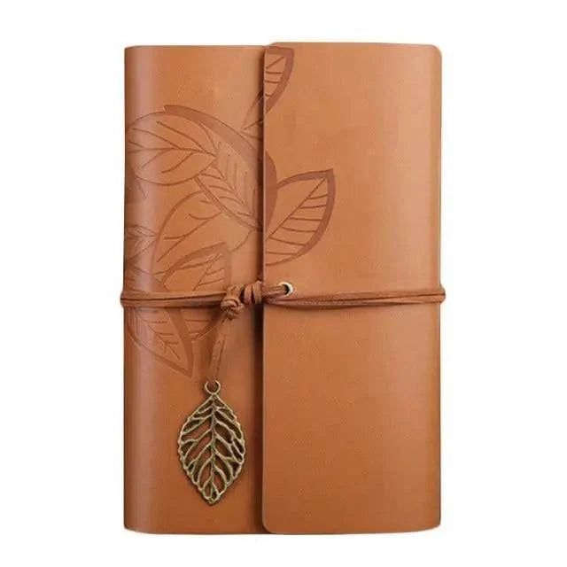 Vintage PU Leather Diary Notebook Journal  Retro Book Traveler Planners Office School Supplies Stevvex