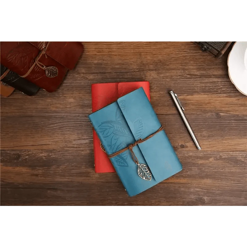 Vintage PU Leather Diary Notebook Journal  Retro Book Traveler Planners Office School Supplies Stevvex