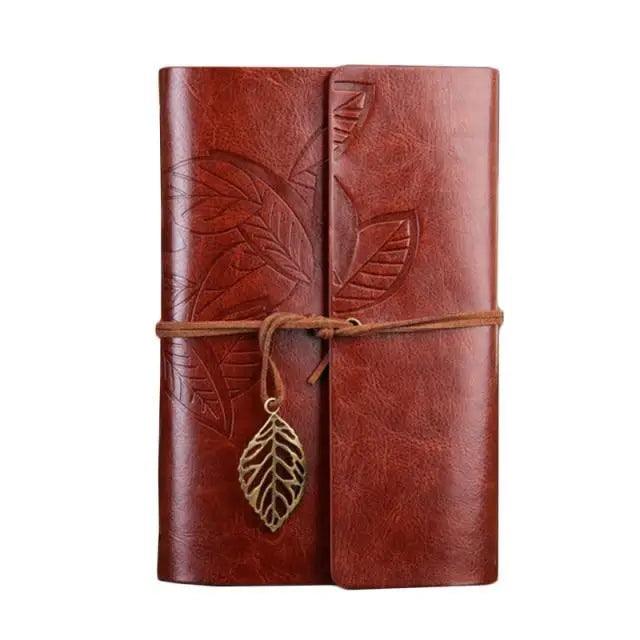 Vintage PU Leather Diary Notebook Journal  Retro Book Traveler Planners Office School Supplies Stevvex