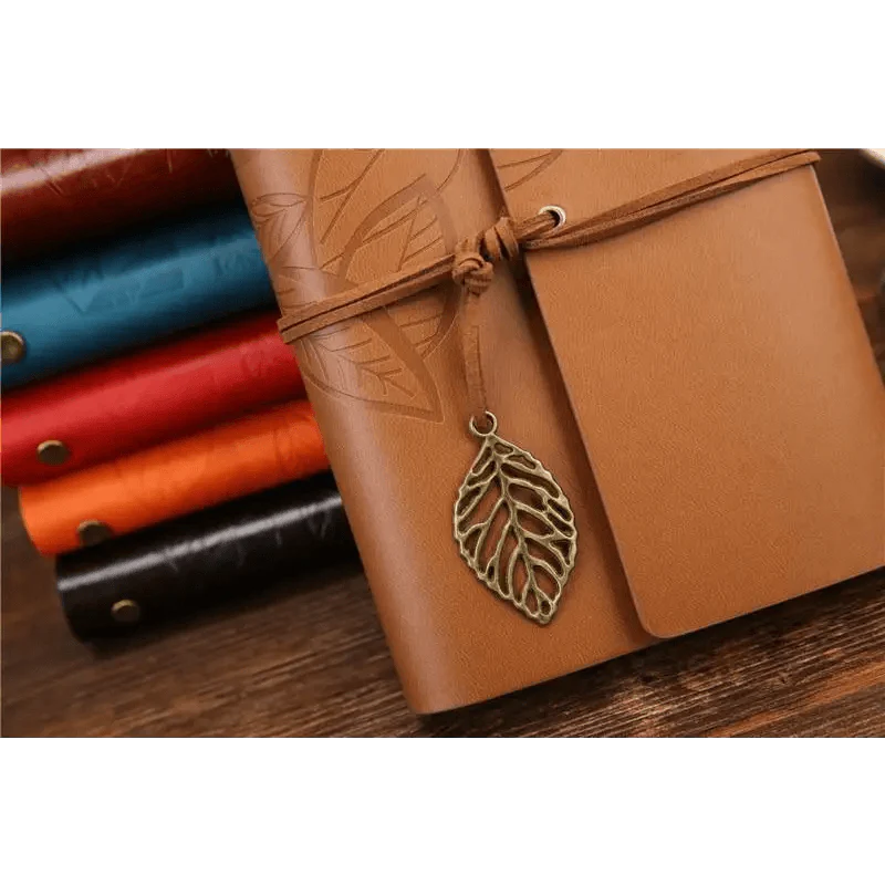 Vintage PU Leather Diary Notebook Journal  Retro Book Traveler Planners Office School Supplies Stevvex