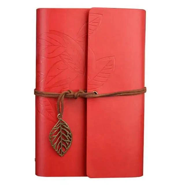 Vintage PU Leather Diary Notebook Journal  Retro Book Traveler Planners Office School Supplies Stevvex