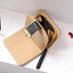 Vintage PU Leather Short Wallets Leaf Design Fashion Purse For Women Elegant Ladies Cute Zipper Purses Card Holders Women Wallet Stevvex