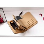 Vintage PU Leather Short Wallets Leaf Design Fashion Purse For Women Elegant Ladies Cute Zipper Purses Card Holders Women Wallet Stevvex