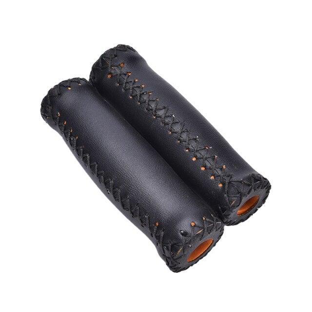 Vintage Retro Riding Road Mountain Bike Bicycle Handlebar Grip Artificial Leather Cycling Grip Health Gear Bicycle Handlebar Grips Bike Handle Cover Grips Artificial Leather Bicycle Handle Covers For Sports Riding Stevvex