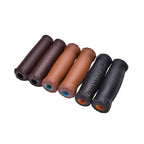 Vintage Retro Riding Road Mountain Bike Bicycle Handlebar Grip Artificial Leather Cycling Grip Health Gear Bicycle Handlebar Grips Bike Handle Cover Grips Artificial Leather Bicycle Handle Covers For Sports Riding Stevvex