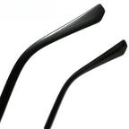 Vintage Rimless Cut Edge Sunglasses - Frameless Polygon Statement Piece (MAC266)