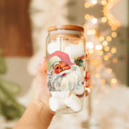 Vintage Santa Cheers 17oz Ceramic Holiday Mug - Retro Santa Heads Cocoa Cup