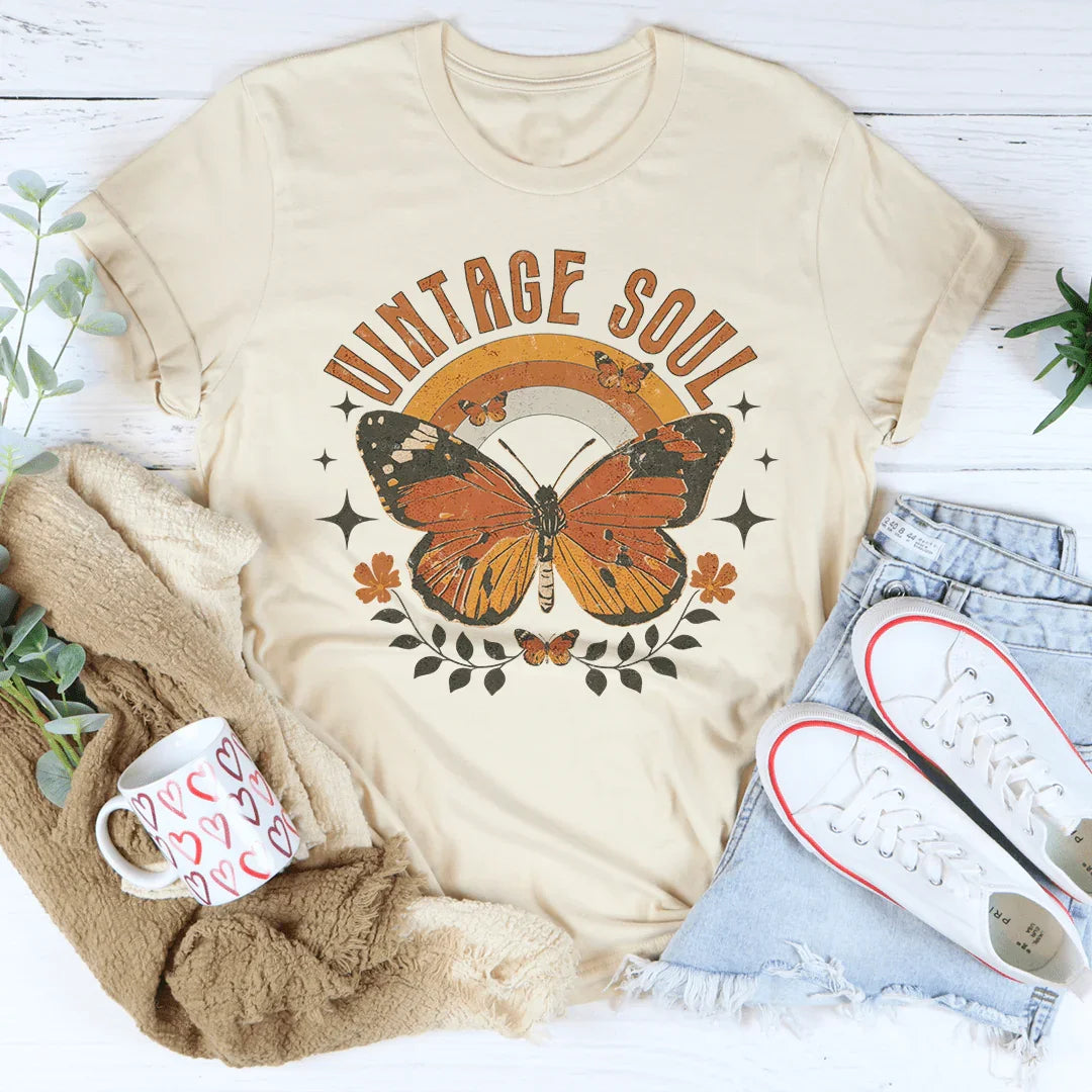 Vintage Soul Butterfly Tee Peachy Sunday