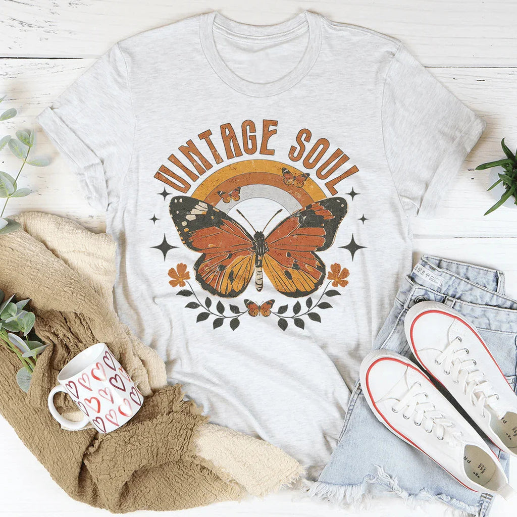 Vintage Soul Butterfly Tee Peachy Sunday